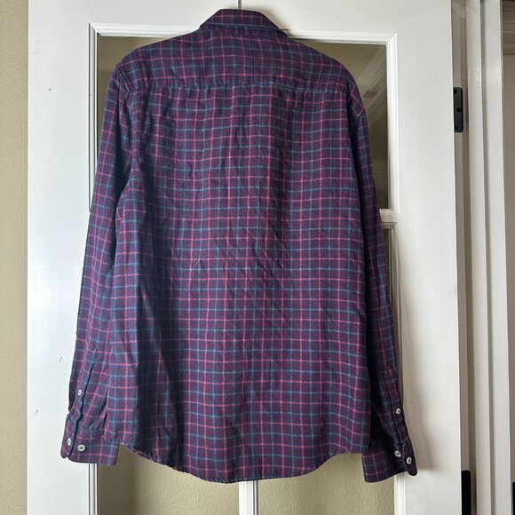 PENGUIN Heritage Slim Fit Soft Plaid Flannel Button Up Size Large - Picture 8 of 11